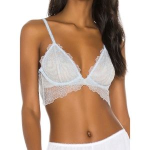 NWT Free People Lucia Underwire Bra Blue Hydrandea